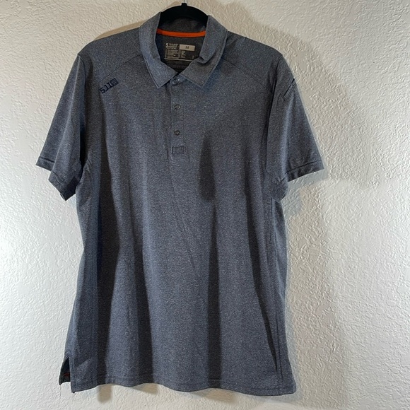 5.11 TACTICAL Men’s Paramount Polo Shirt Short Sleeve Grey Lightweight Medium - Picture 2 of 10